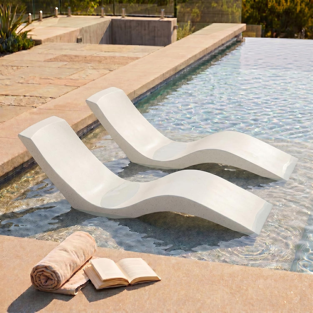Aqua Outdoors Pool Lounge Chairs, Pool Chairs for in Pool, 9-in Water Depth