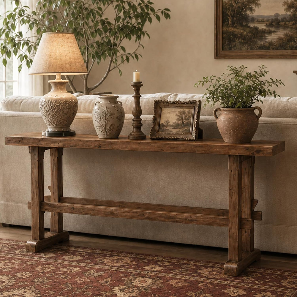Skinny Entryway Table 59" Long Narrow Console Table for Hallway Farmhous...