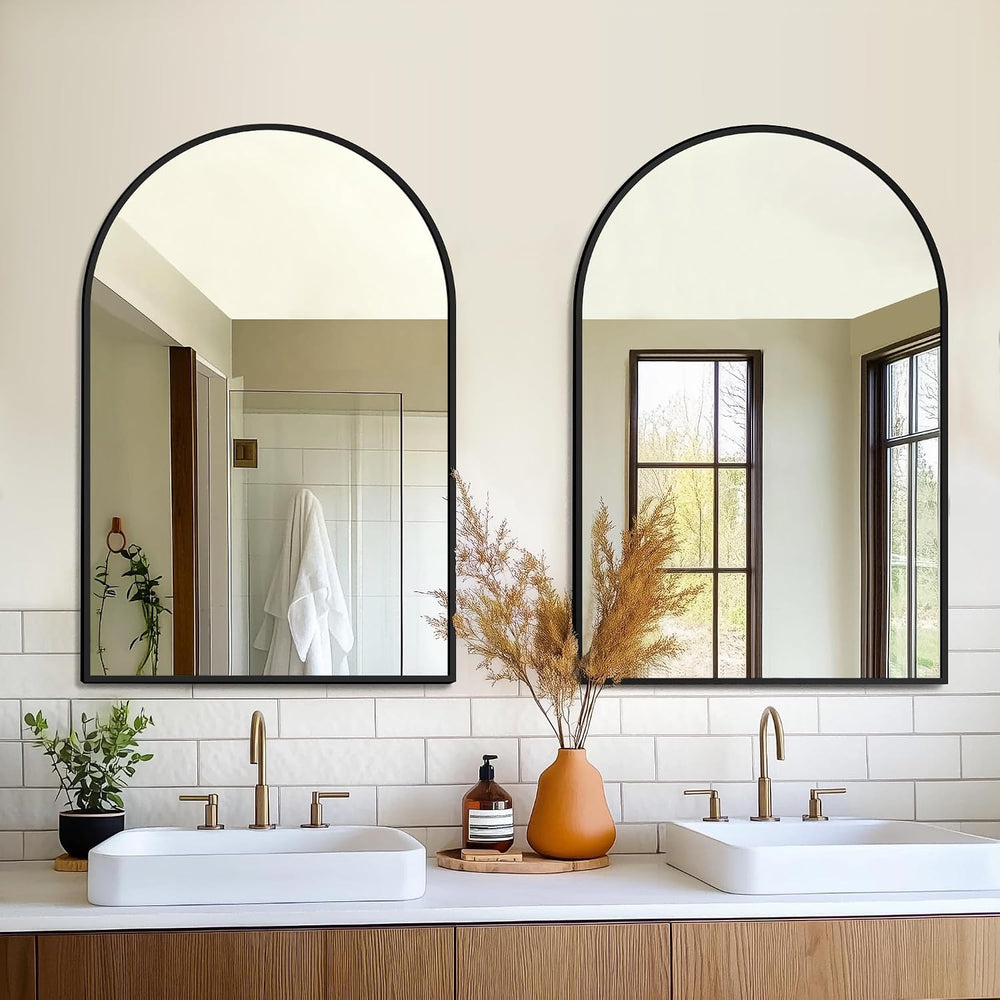 FICTOR 2 Pack 24" x 36" Arched Bathroom Vanity Mirror for Over Sink...