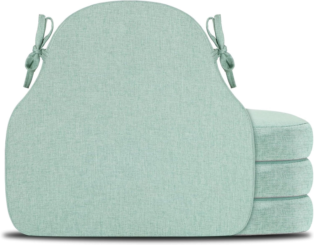 Mint Green Winsor Chair Cushions Seat Pads with Ties Set of 4