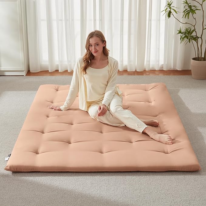 Japanese Floor Futon Mattress Queen Size 60"x 80", Foldable Bed Mat...