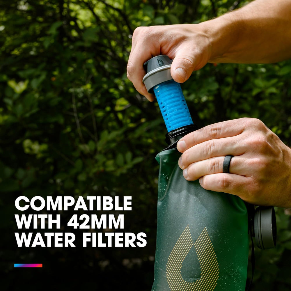 HydraPak Seeker Collapsible Camping Water Storage (2L, Sage Green)
