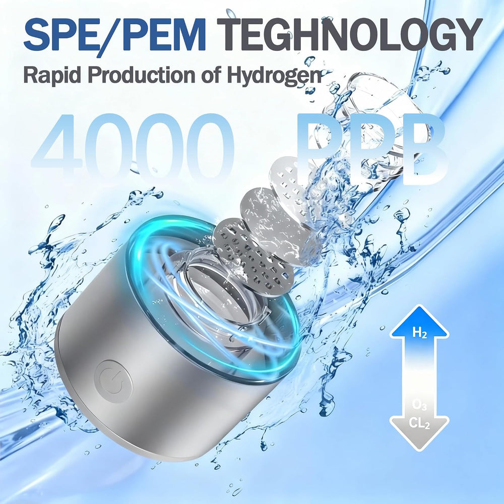 Hydrogen Water Bottle Generator, Up to 4000 PPB, with SPE/PEM Technology, for...