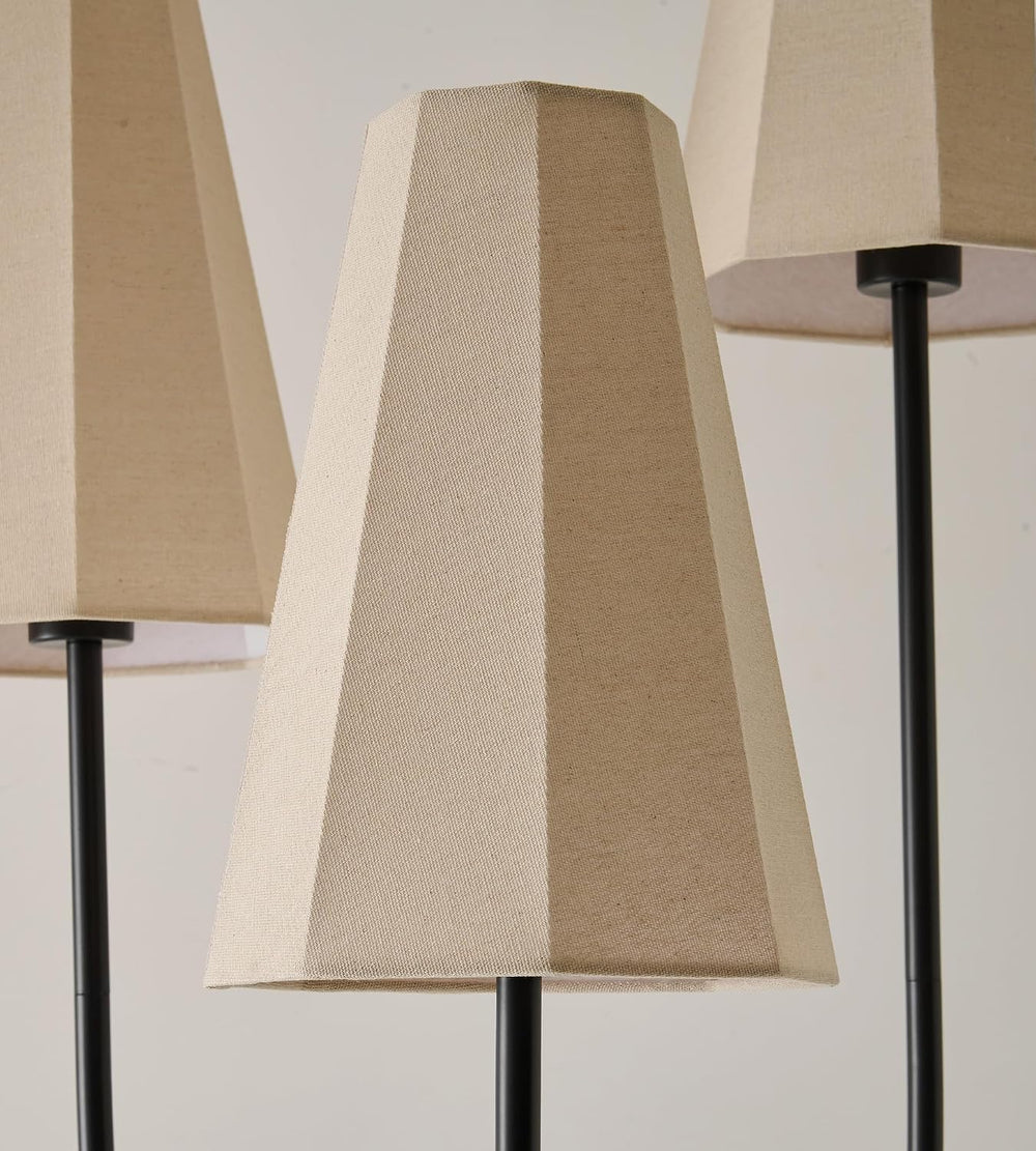 ZenGlimmer Artistic Vintage Floor Lamp, 3-Light Standing Lamps with Sculptura...