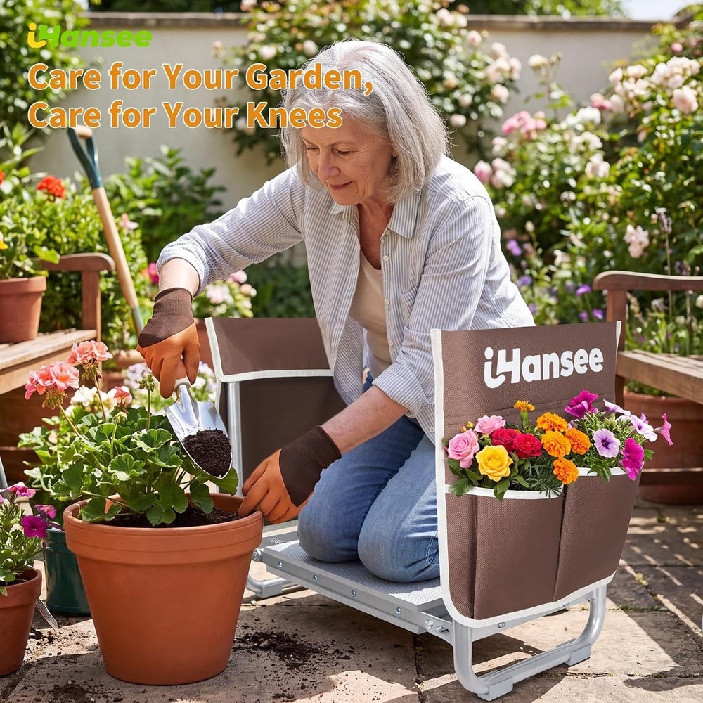 Garden Kneeler and Seat, Gardening Bench with Handles to Stand Up Easily