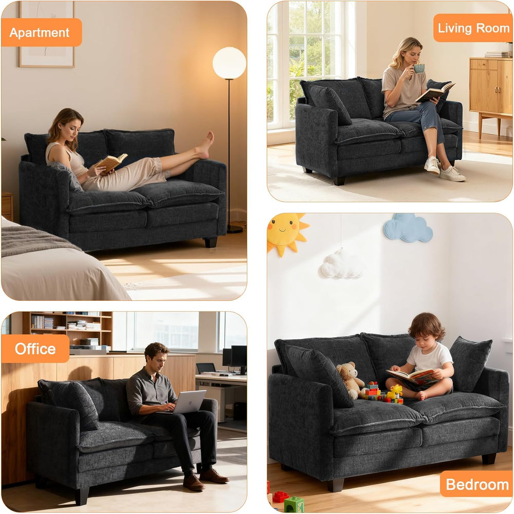 Loveseat Sofa Cloud Sofa Couch 50'', Modern Loveseats 2 Seat Couch 27...