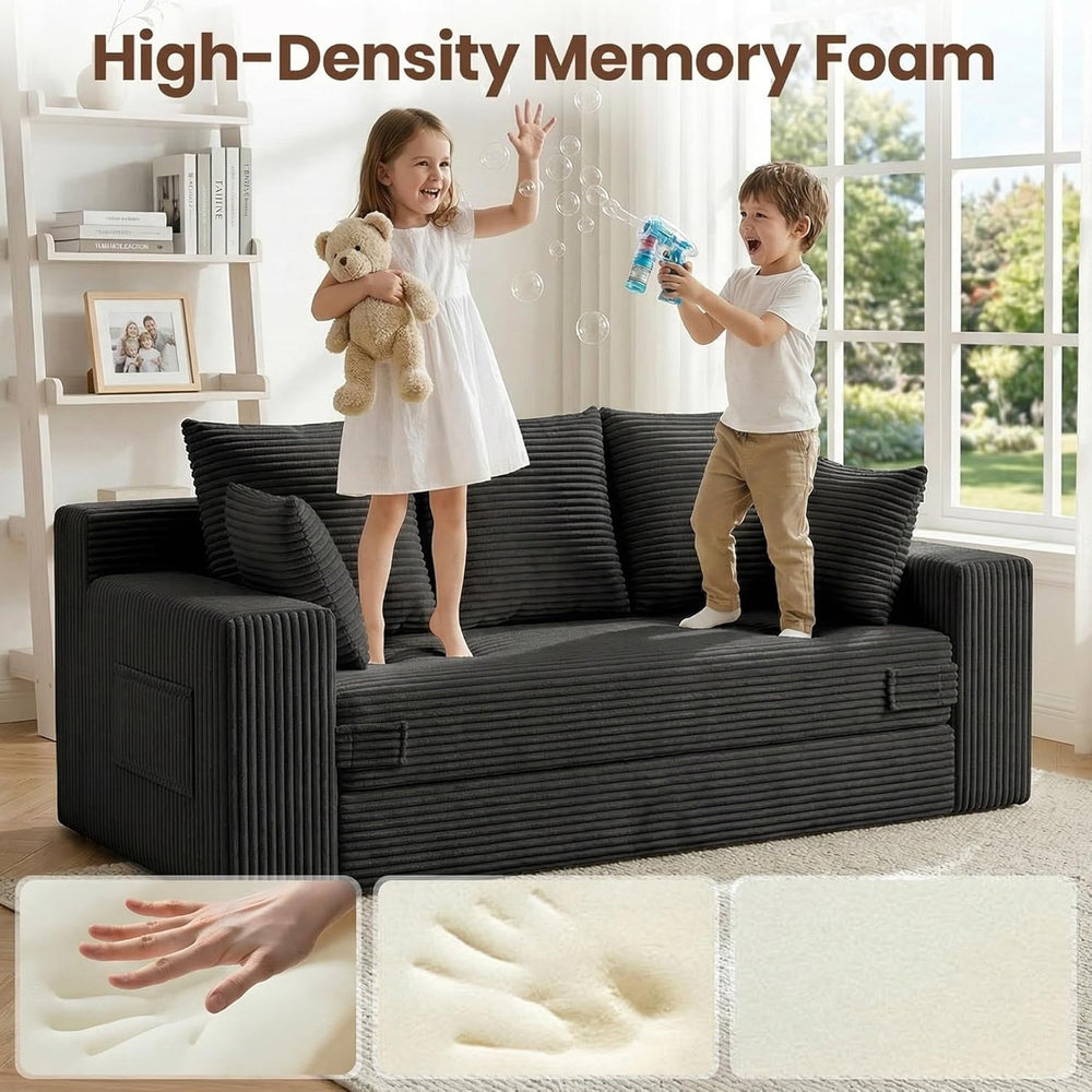 JUIKURY Couches 70 inch: 3-in-1 Convertible Sofa Bed Futon Couch Bed, Oversiz...