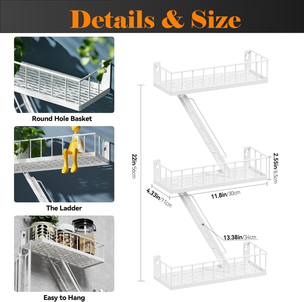 Fire Escape Shelf- New York Industrial Metal Shelf with Decorative Window Des...