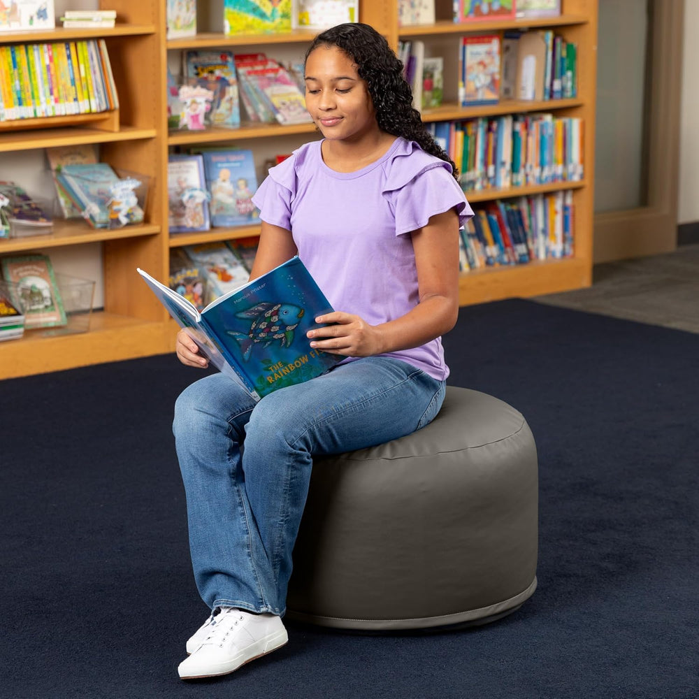 Jaxx Mallo Jr Vinyl Pouf - Collaborative Soft Seating for Young Active Learne...