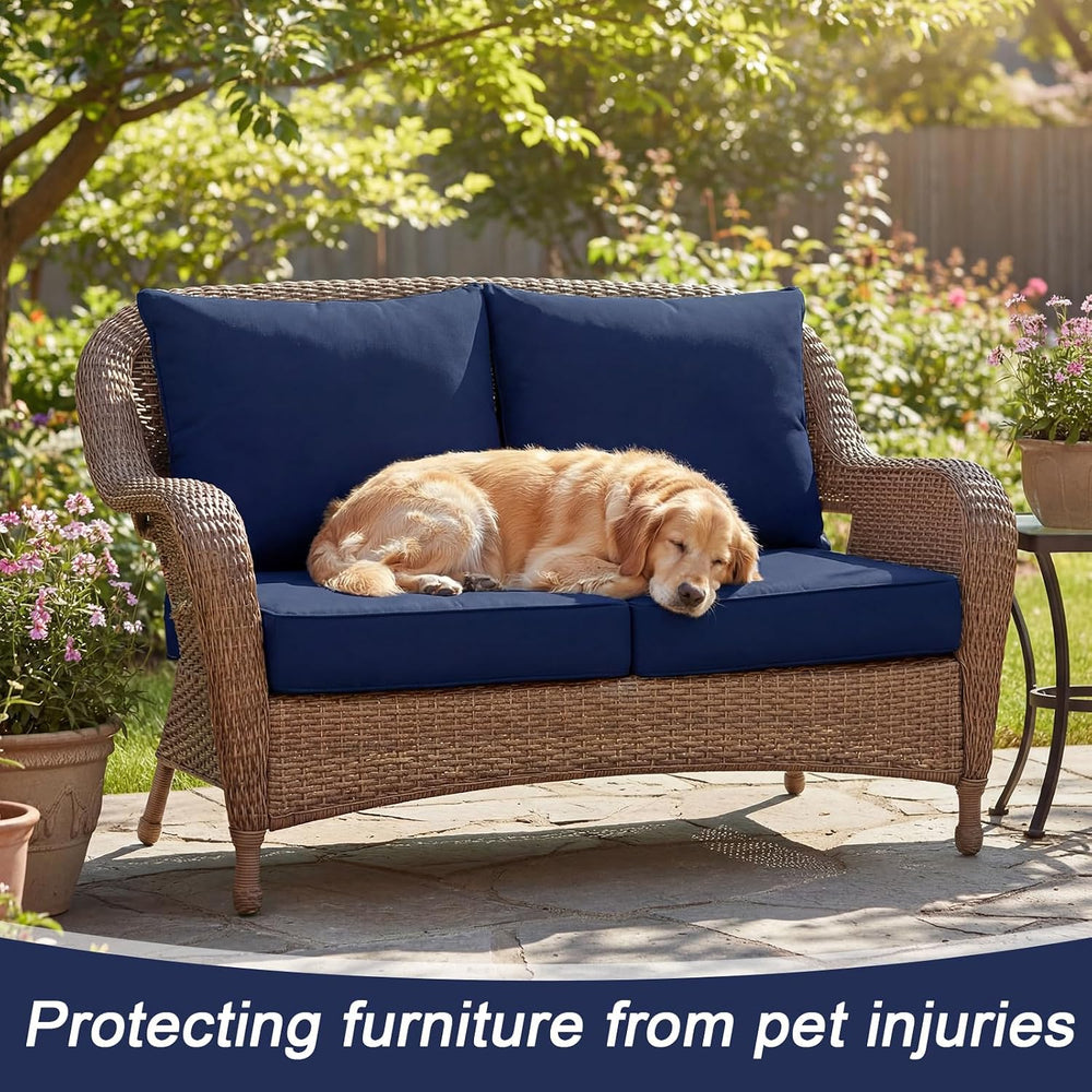 Tingjoo 4 Set 24x24x4 Inch Outdoor Seat Cushion Cover, Navy