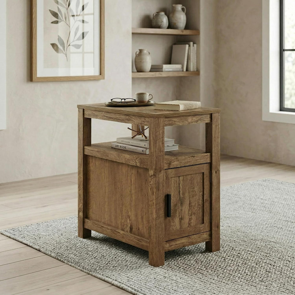 Signature Design by Ashley Fendenmore Farmhouse Chairside End Table with Stor...
