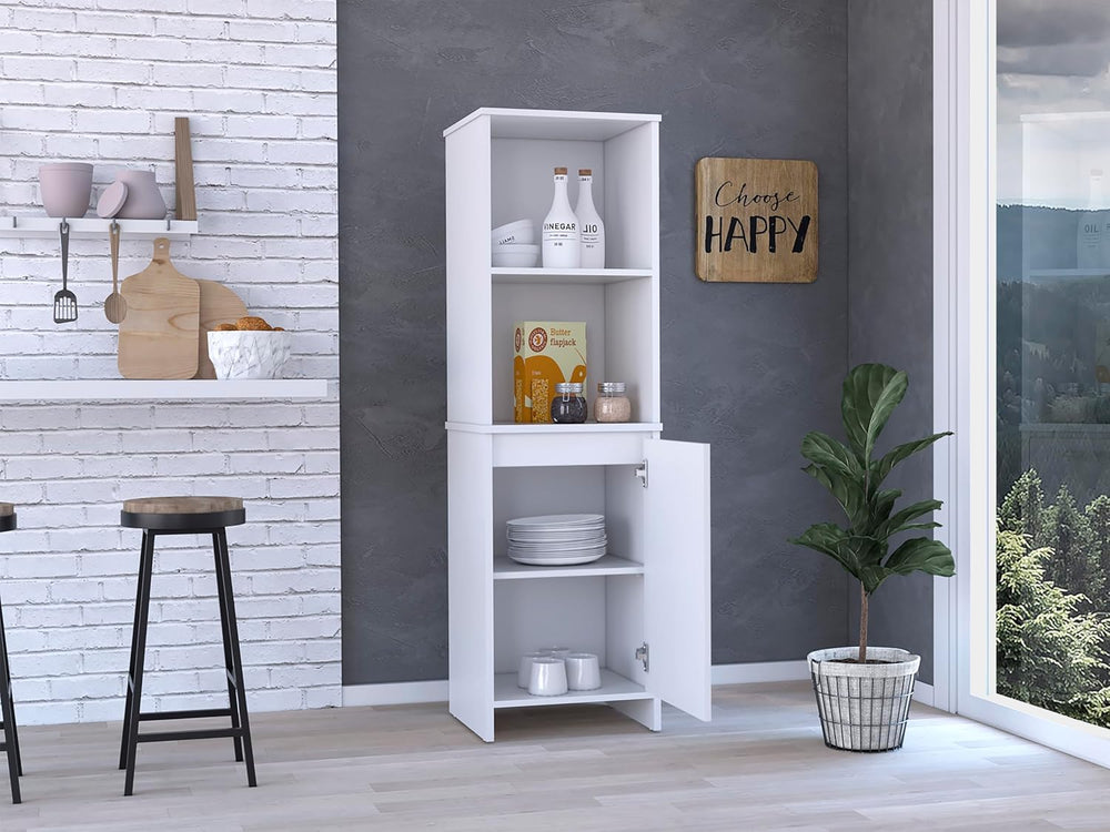 24.4" D*16.53" W*48.03" H Freestanding Kitchen Pantry with 2 S...