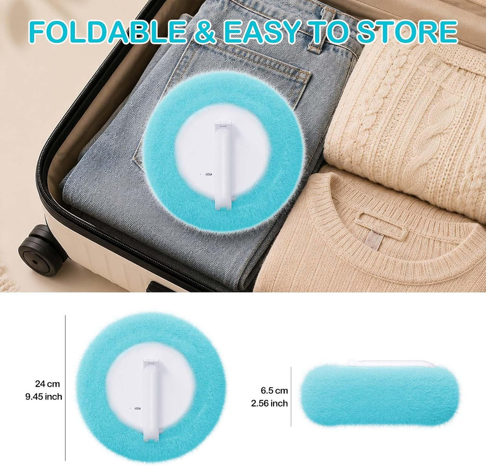 Rechargeable Compact Makeup Mirror with Light,Blue