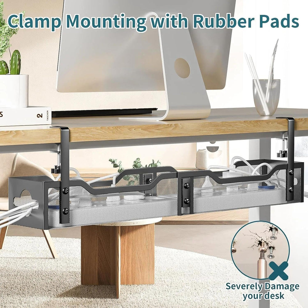 Under Desk Cable Management Tray 32'', Cable Management Under Desk No...