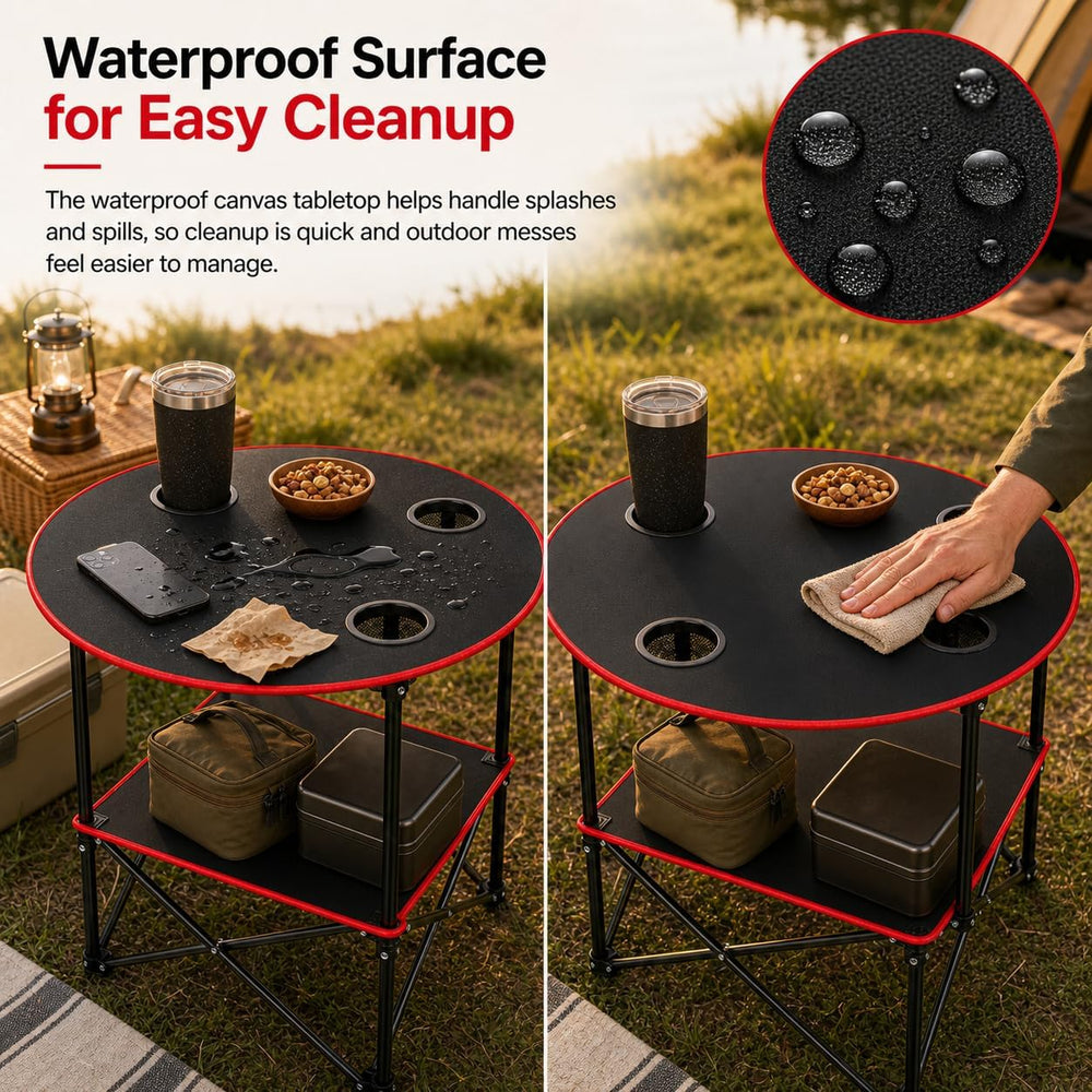 Portable Camping Table Folding Picnic Tables Lightweight Folding Table Waterp...