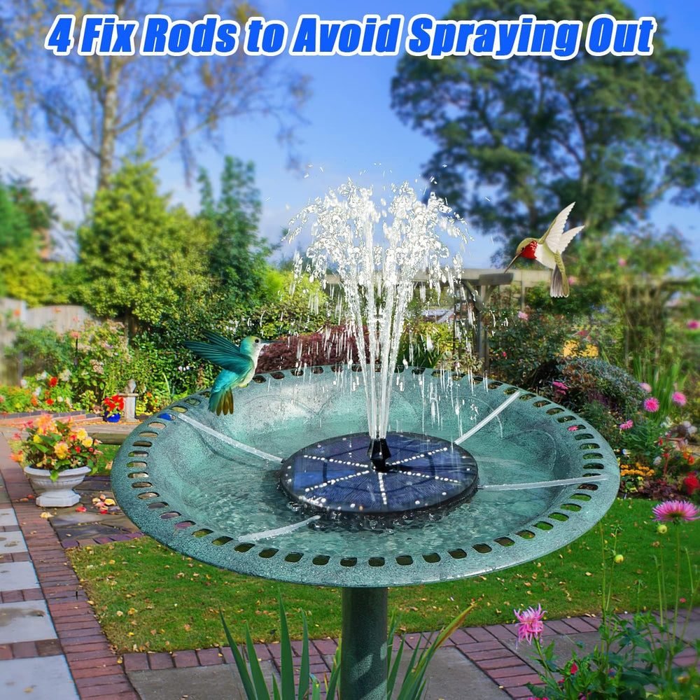 Solar Bird Bath Fountains Upgraded, 4W Solar Powered Water Fountain Pump with...