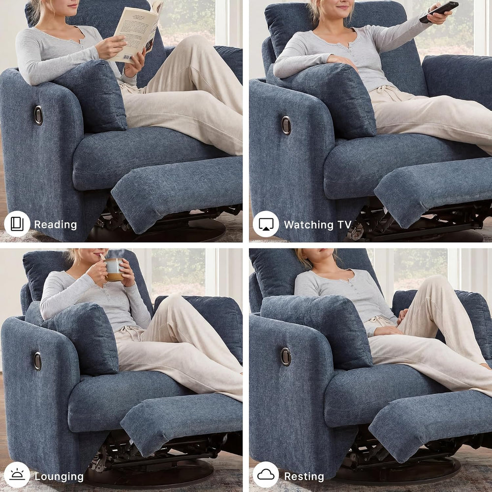 Signature Design by Ashley Modmax Swivel Glider Recliner, Hidden Storage &...