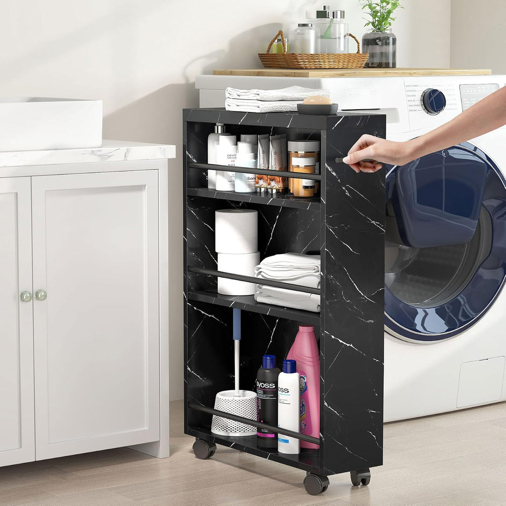 Tribesigns Slim Storage Cart, Rolling Narrow Kitchen Cart on Wheels for Small...