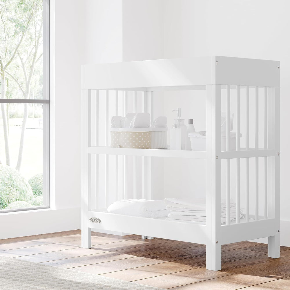 Graco Teddi Changing Table with Water-Resistant Changing Pad (White) - GREENG...