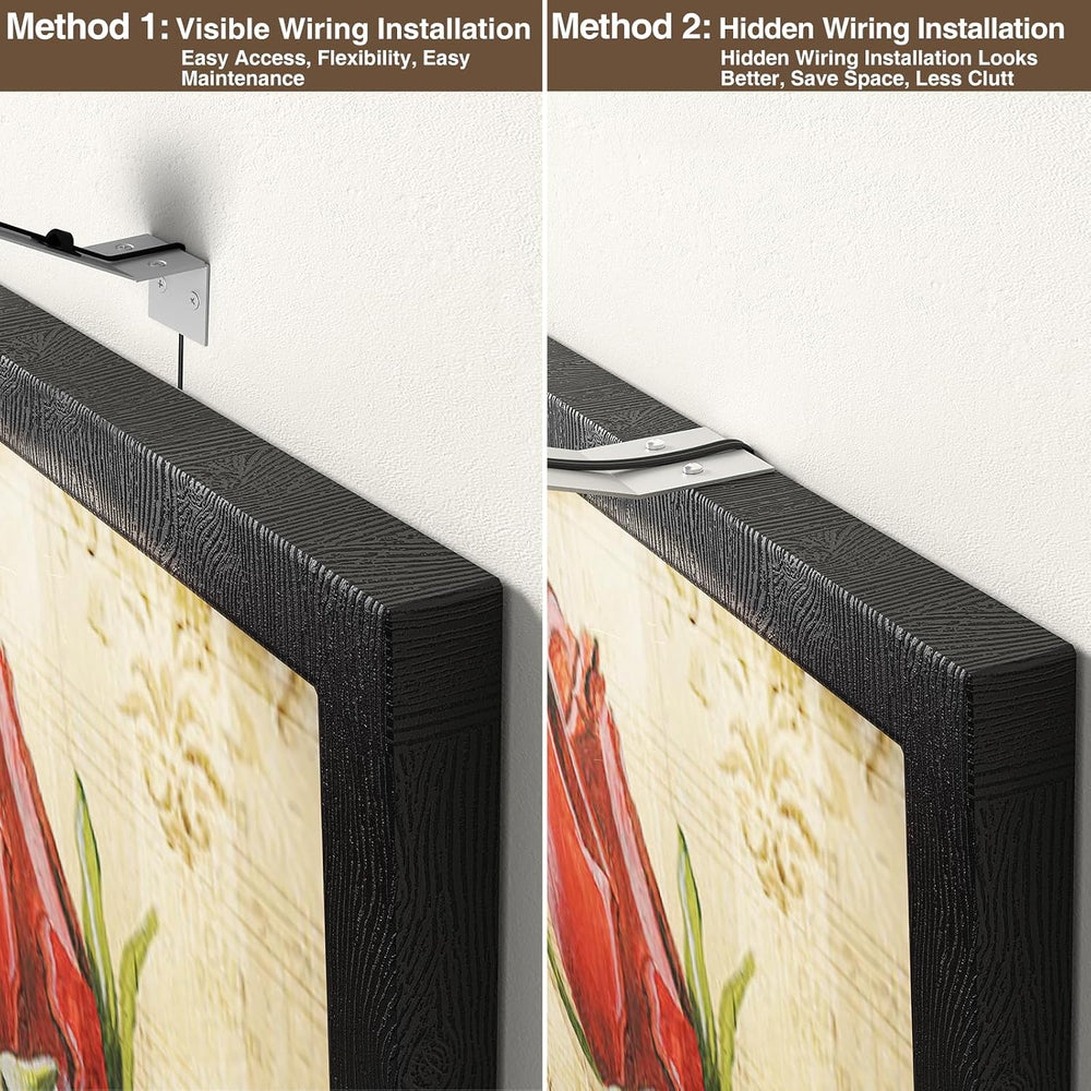 Picture Light for Wall Plug in 24inch, Dimmable LED Art Photo Light with Remo...