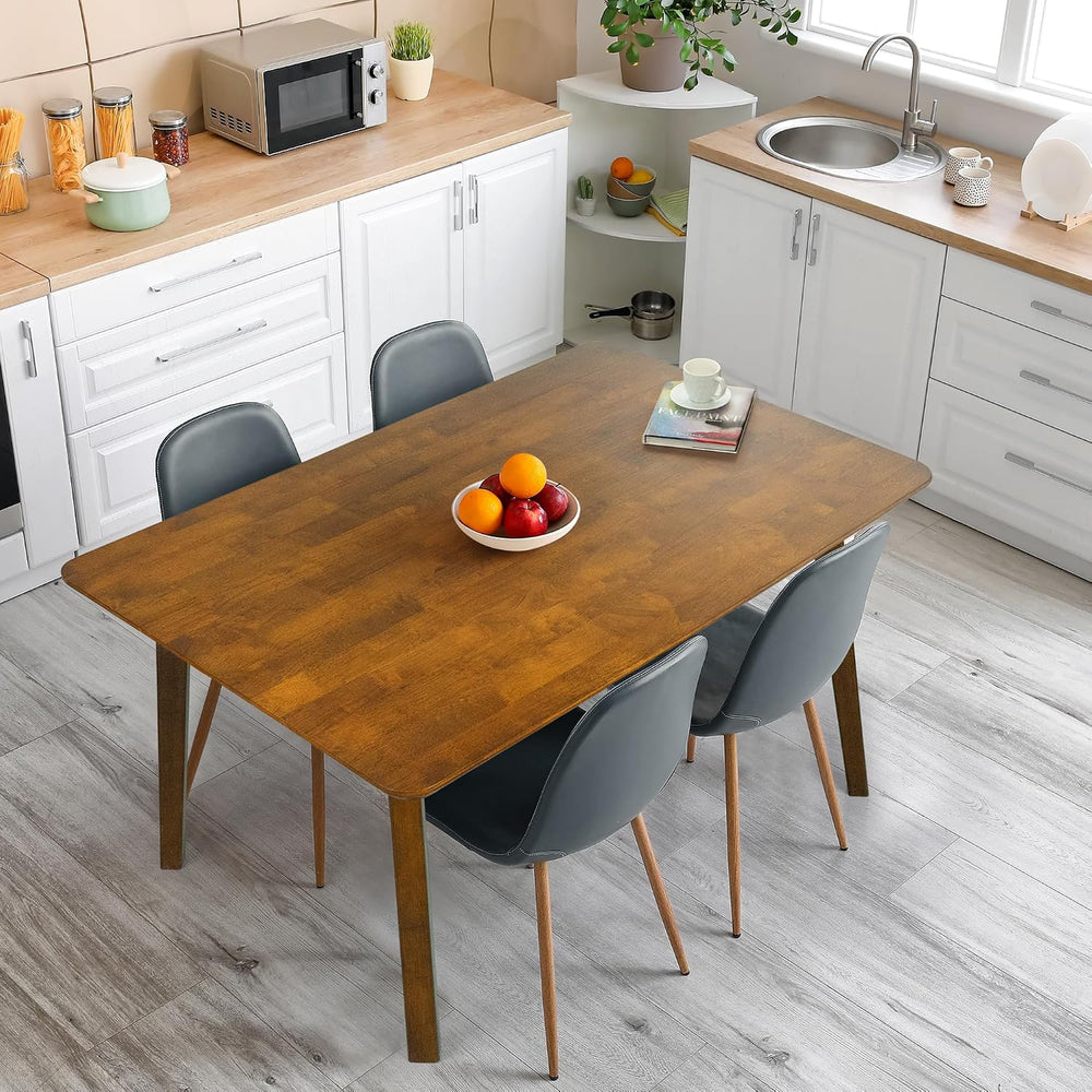 Acacia Verve 48" Solid Wood Dining Table for 4, Rectangular Acacia Wood ...