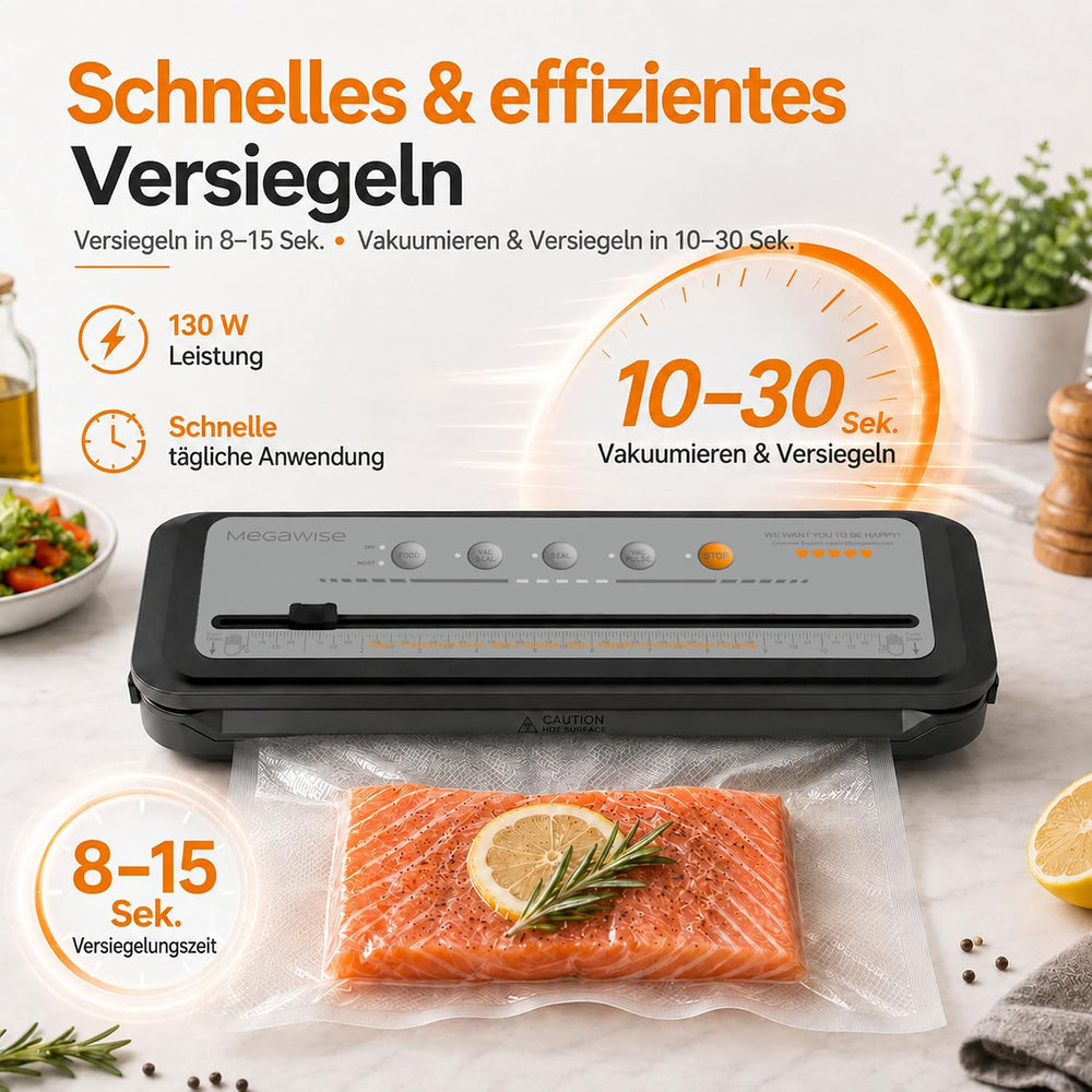 Updated Vacuum Sealer Machine 2025, MEGAWISE Food Sealer w/Starter Kit, Dry &...