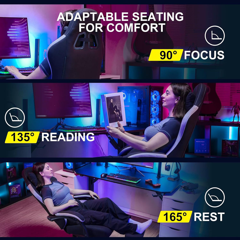 GTPLAYER Gaming Chair, Computer Office Chair with Pocket Spring Cushion, Link...