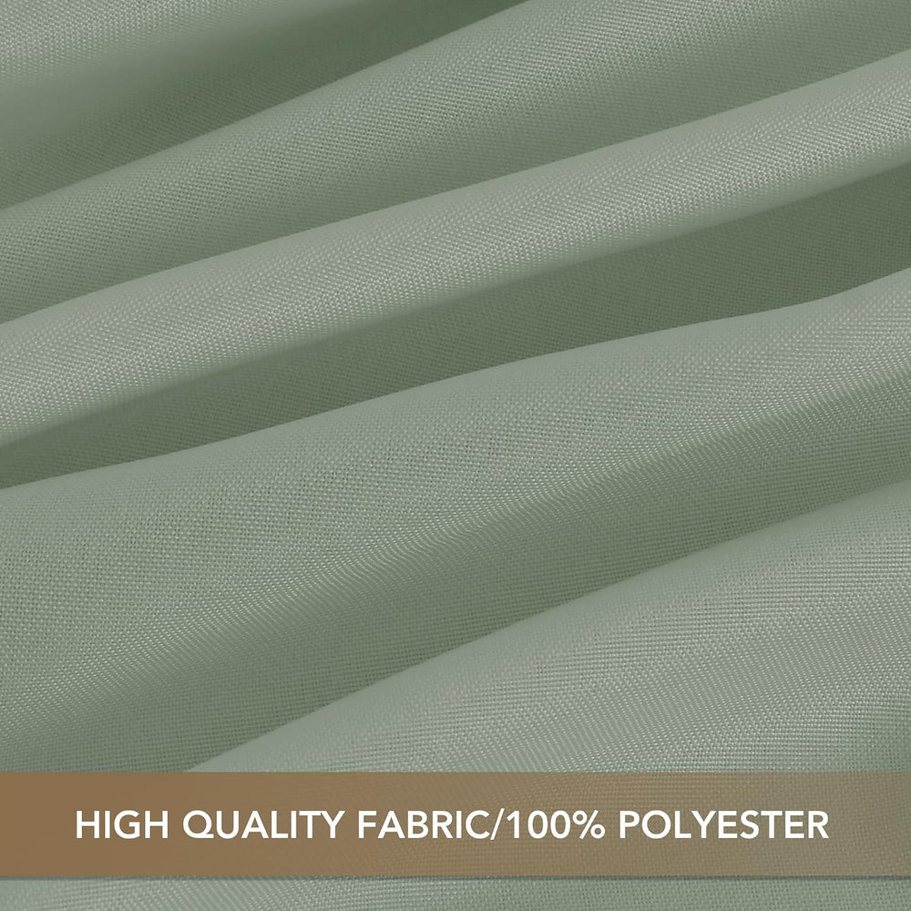 sancua Round Tablecloth 90 Inch Fit 30-72 Inch Tables, 8 Pack Sage Green | Ci...