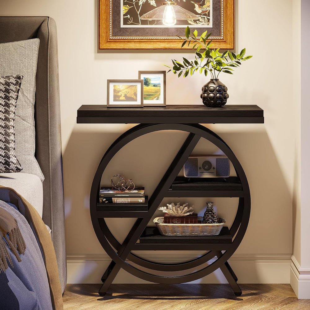 Tribesigns End Table for Living Room, 3-Tier Narrow Side Table with Storage, ...