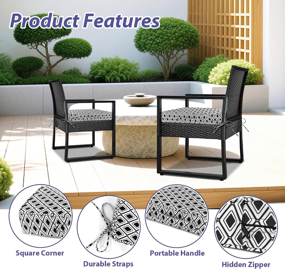 IPYNBAP Outdoor Chair Cushions Set of 4 -Waterproof Outdoor Seat Cushions for...