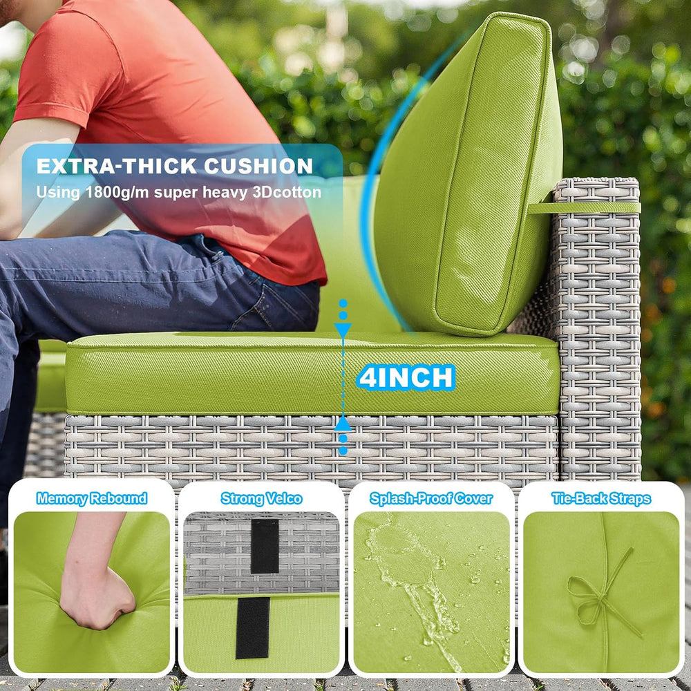 Outdoor PE Wicker Rattan Modular Patio Sectional Sofa Set