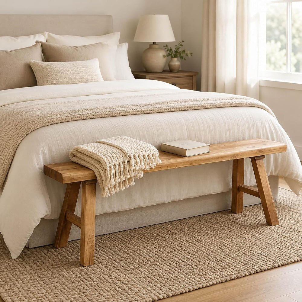 Rustic Farmhouse Narrow Entryway Bench Farmhouse Wooden Entryway Shoe Bench w...