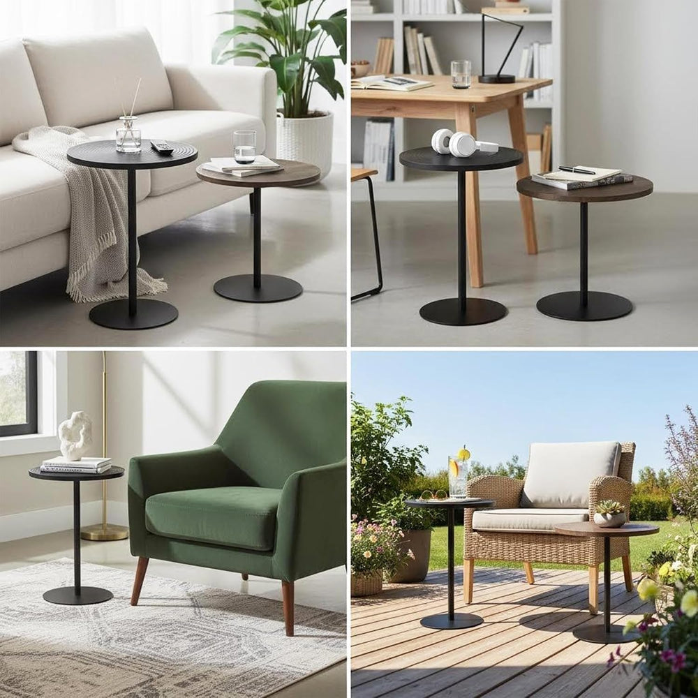 Martini Tables Set of 2, Small Round Drink Tables for Small Spaces, Modern Pe...