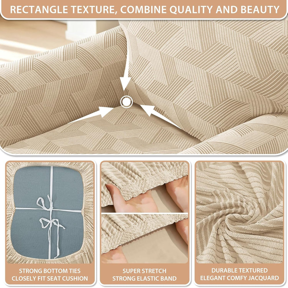ZNSAYOTX 2 Piece Stretch Chair Slipcovers with Arms (34"-44") New-R...