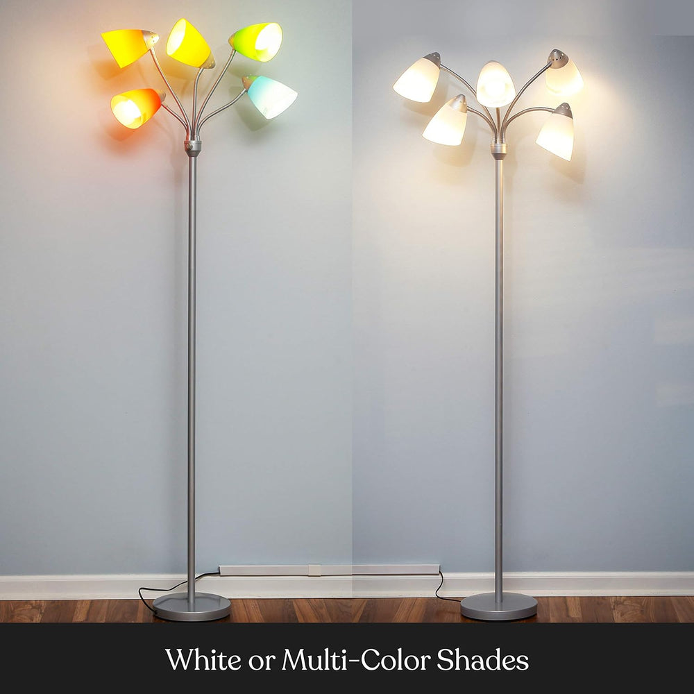 Brightech Medusa LED Floor Lamp – Multi-Head Dimmable Floor Lamp for Living R...