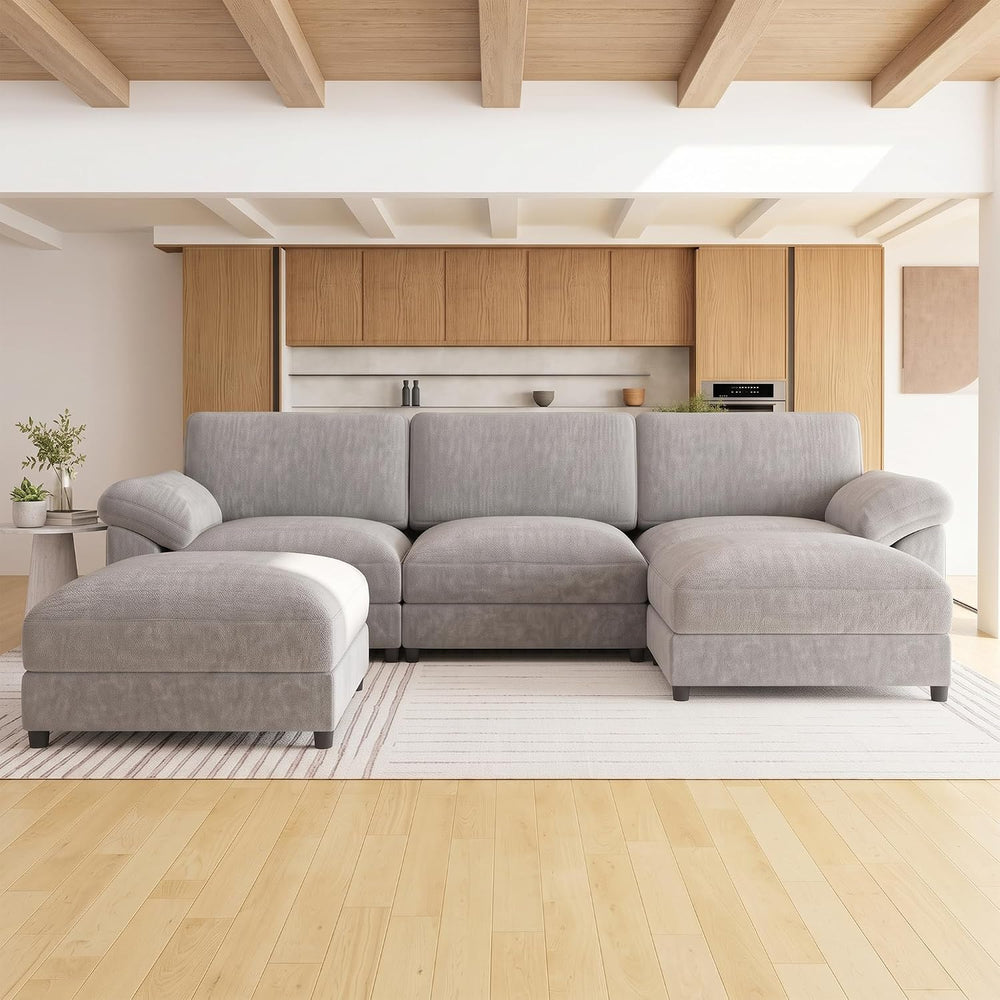 Oversized Sectional Couches for Living Room, Modular L Shaped Cloud Sofa