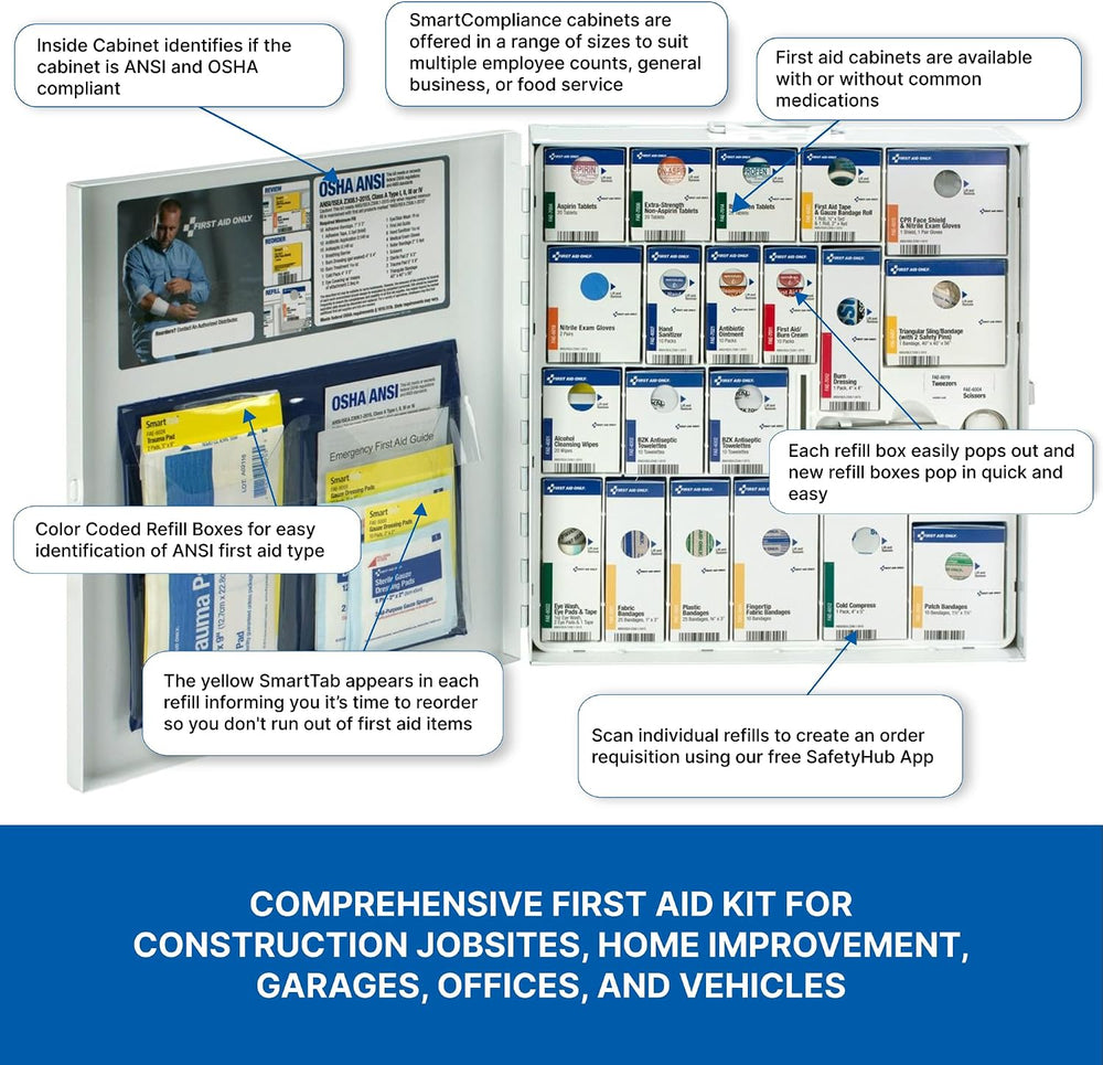 SmartCompliance 50-Person ANSI Class A+ First Aid Cabinet