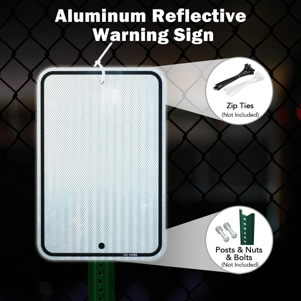 T&R (2 Pack) Large White Blank Metal Sign, 18" x 12" Engineer G...