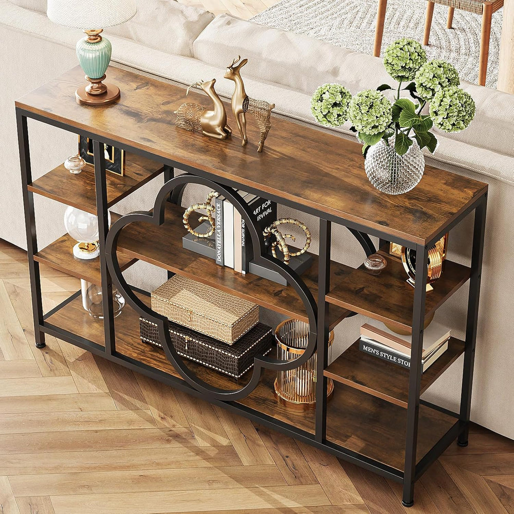 GiftGo 47" Farmhouse Console Tables for Entryway Retro Sofa Table Behind...