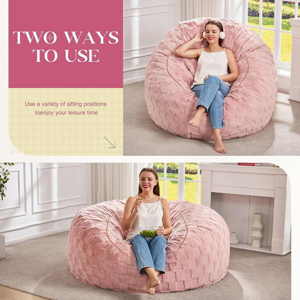 Hobestluk Adults Bean Bag Chair 5FT Big BeanBag Chair Giant Large Oversized |...