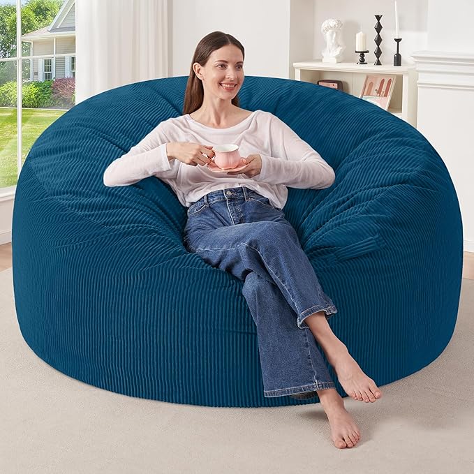 HABUTWAY 5FT Bean Bag Chair,Giant Bean Bag Chairs for Adults,Big Bean Bags wi...