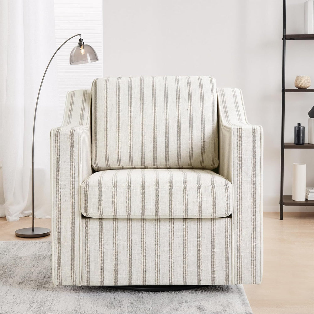 Swivel Accent Chair Set of 2, Fabric Upholstered Arm Chair for Living Room, M...