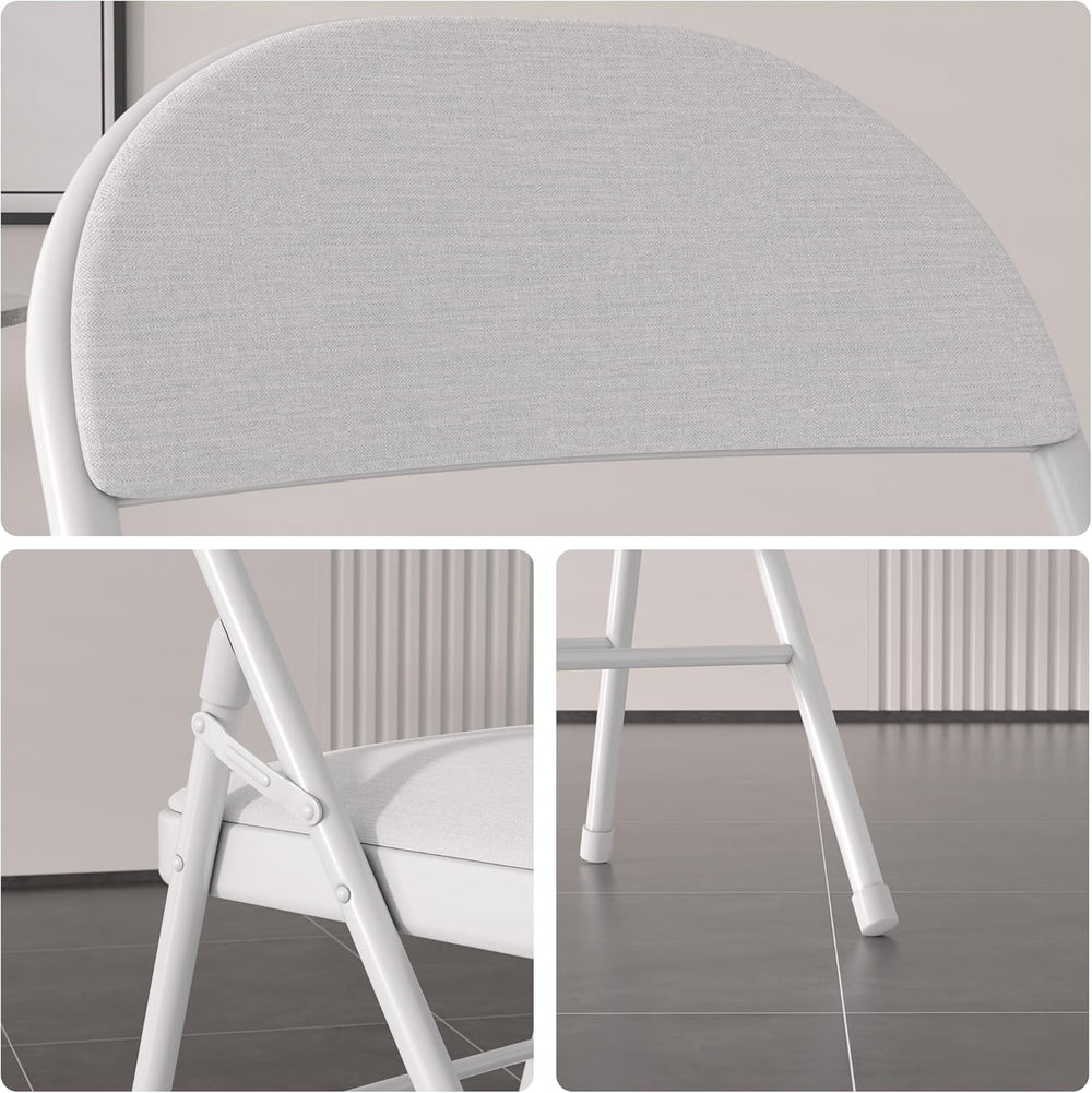VECELO 5 Piece Folding Card Table Square and Chairs Set, Collapsible Legs &am...