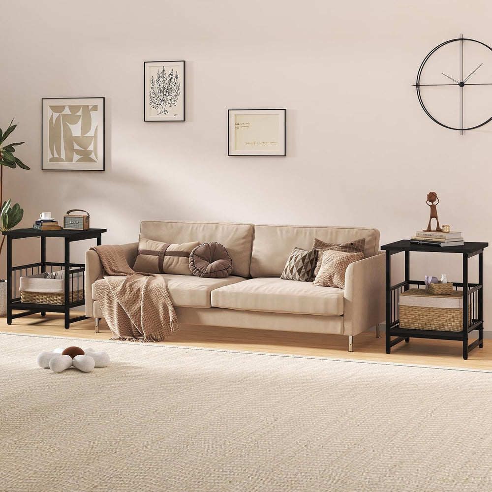 EazeHome 18" Square End Table, Modern Nightstand Side Table, Nightstand ...