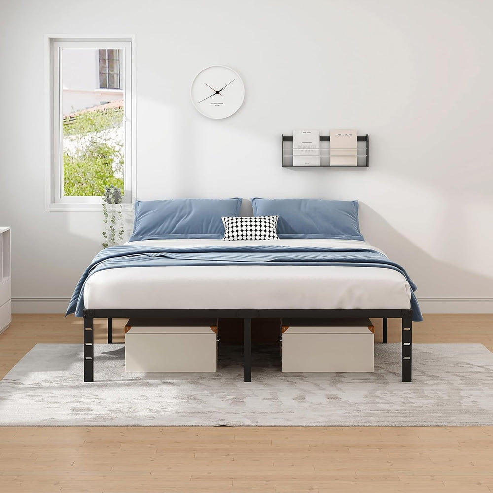 NEW JETO Metal Bed Frame,Full Size Bed Frame with Storage Space,12 Inch