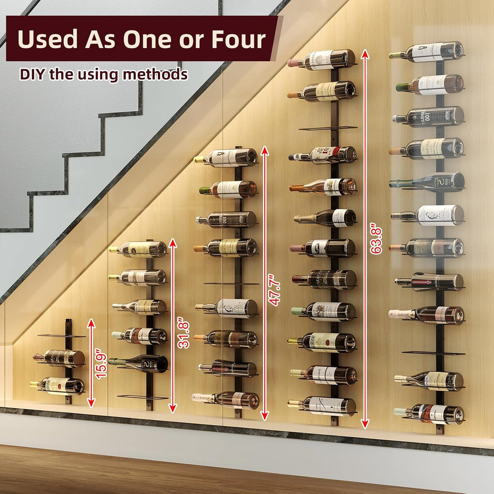 X-cosrack 36 Bottle Wall Mounted Wine Rack, Modular Hanging Wine Rack for DIY...