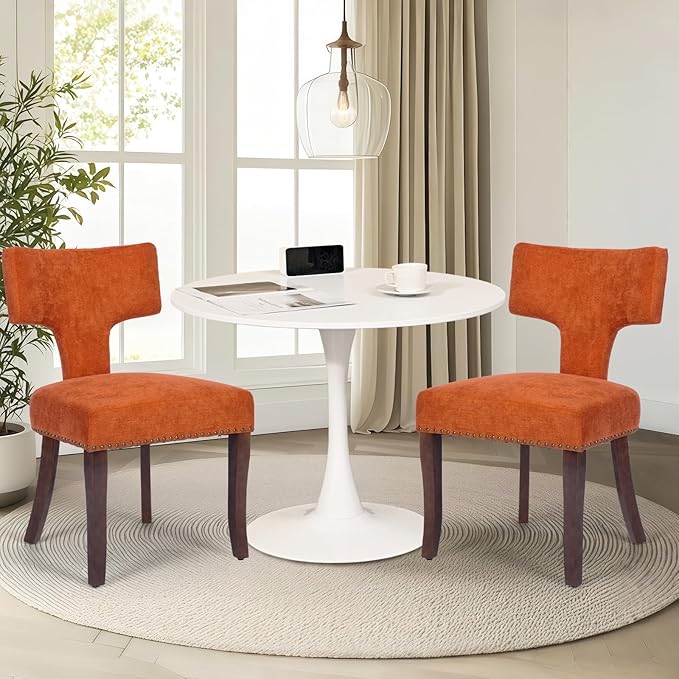 3-Piece 31.5" Round Dining Table Set for 2 with Upholstered Chairs – Spa...