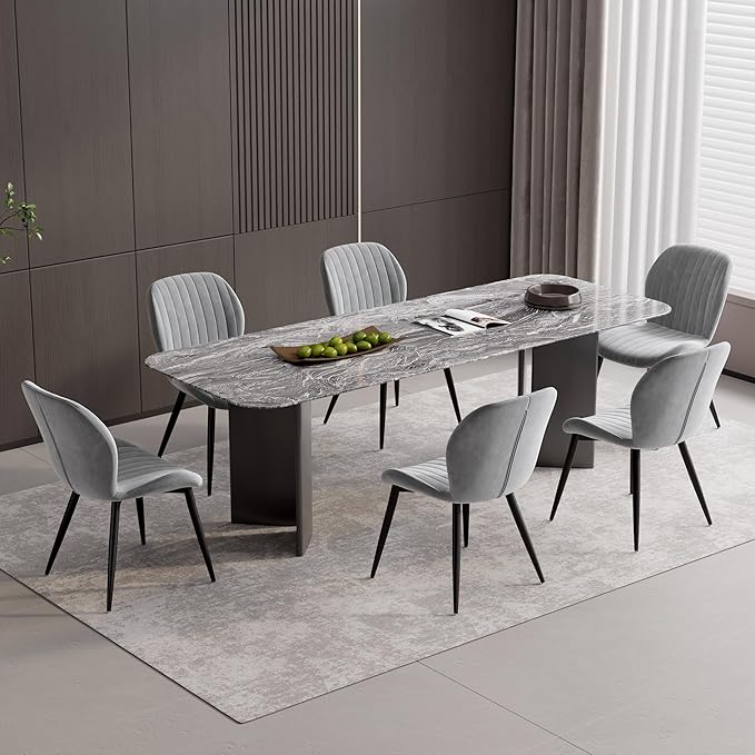 Dining Chairs Set of 2 Modern Velvet Dining Room Chairs Upholstered Dining Ch...