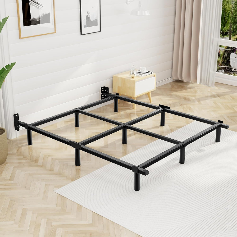 King Size Bed Frame, 7 Inch Heavy Duty Metal Base for Box Spring, 9 Legs