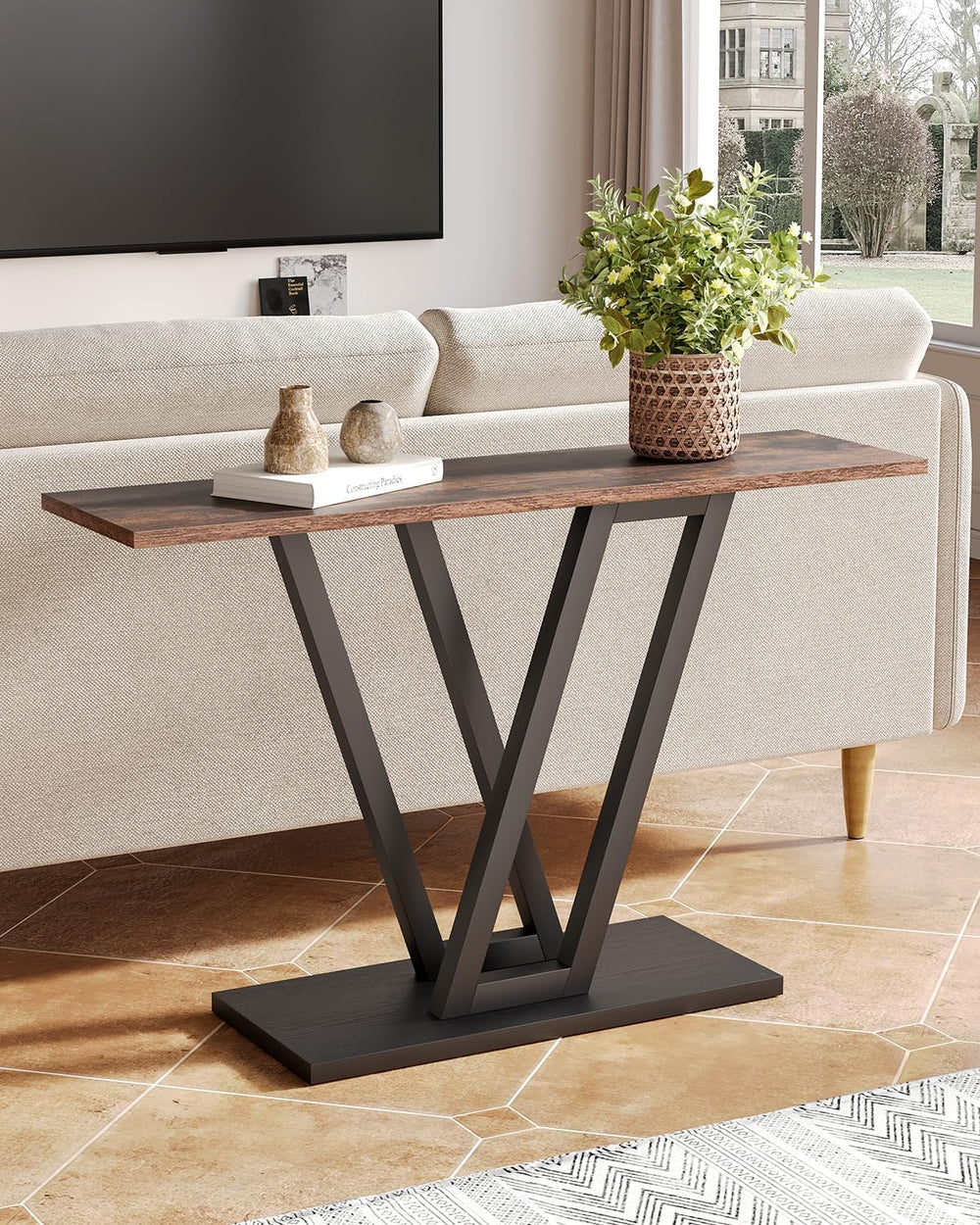 LITTLE TREE Console Table Hallway Table for Entryway 43 Inch Sofa Table Entry...